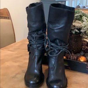 Franco Sarto black rocker boots